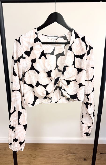 H&M ленен кроп топ