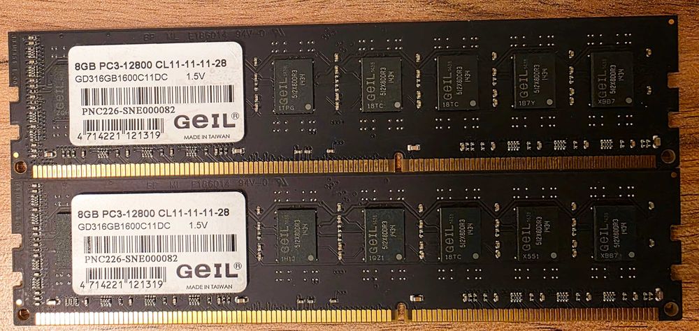 RAM DDR3 1600MHz 4 GB 8GB