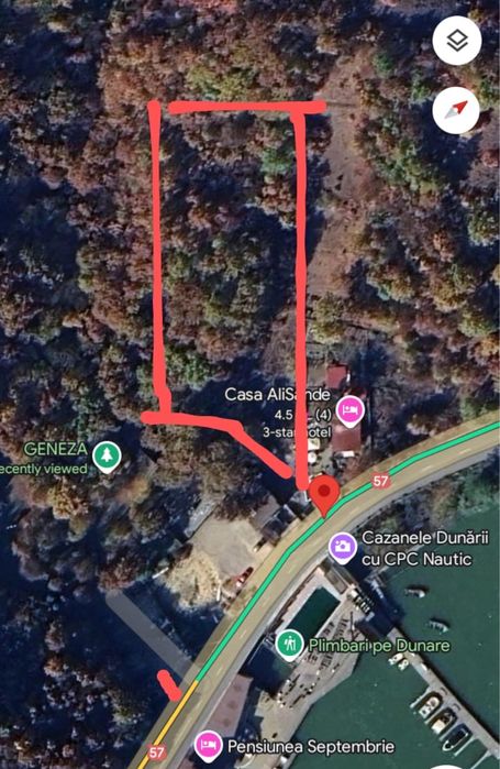 Teren intravilan  ,2480 mp, eselnita clisura dunarii