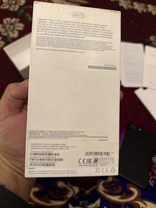 Iphon 7 plus 32гб очилмаган радной ранги кора ёмкость 75 радной
