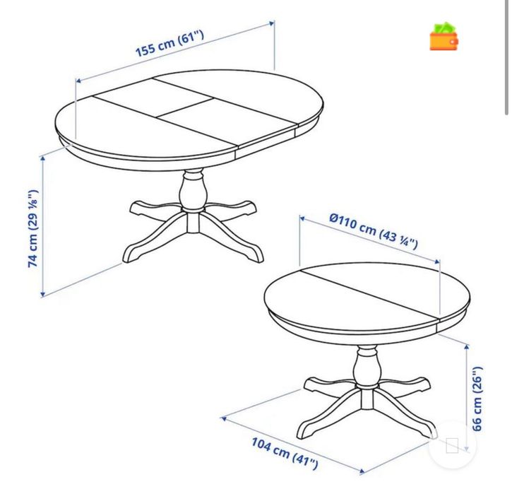 Masa de bucatarie Ingatorp Ikea extensibila