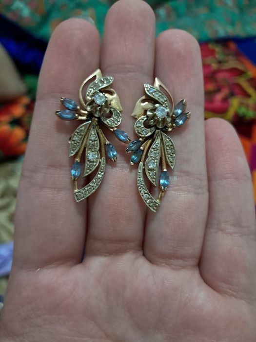 золотые серьги жарптица