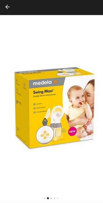 Чисто НОВА ПОМПА Medela swing Maxi+ Сутиен Medela и шишита 8 бр