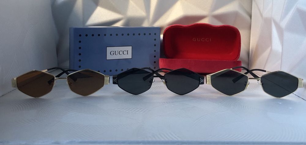 Дамски слънчеви очила ромб 3 цвята черни сребърни златни