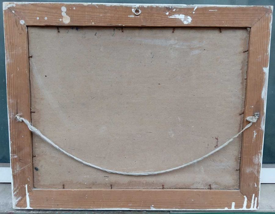 Tablou vechi - stanci - semnat Petrascu