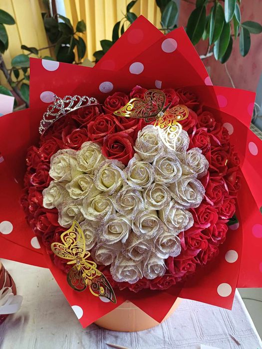 Buchete trandafiri din sapun