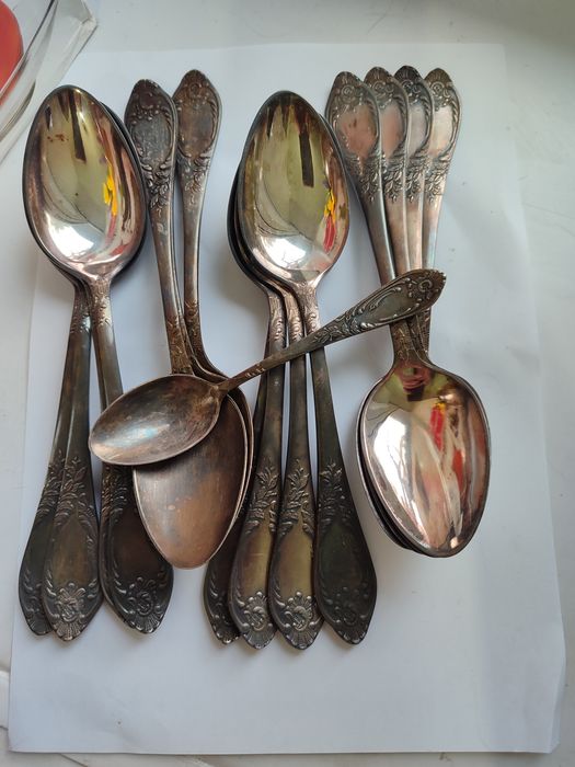 Столовый сервиз посеребренные