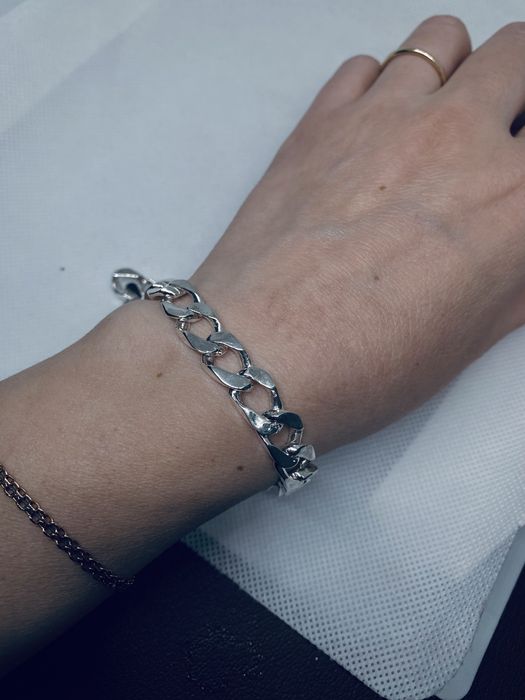 Браслет серебряный мощный литой