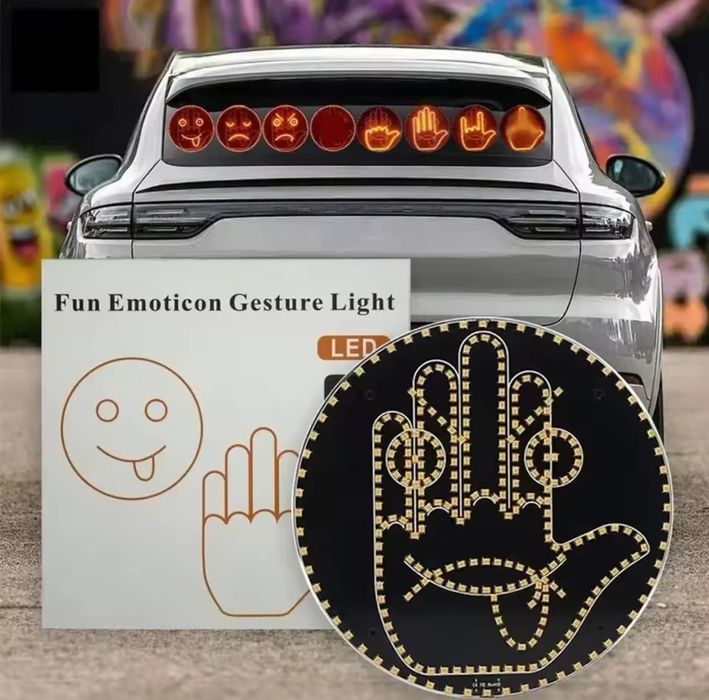 Стикер светещ за задно стъкло, LED осветление за кола