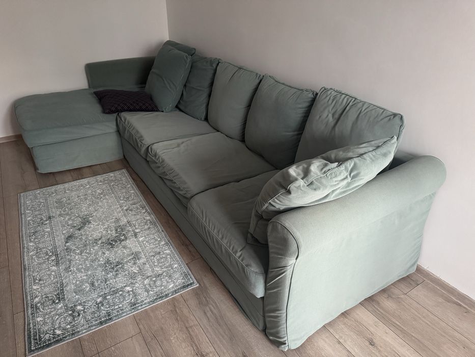 Canapea Ikea, 3 locuri + șezlong (chaise-longue)