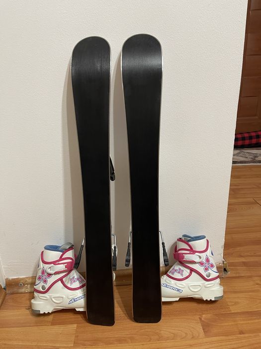 Schiuri copii 70 cm volkl cu clapari set ski