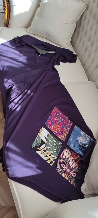 Rochie lungă,mov, elegantă,material mulabil,mărimea 46