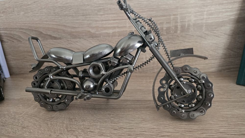 Motocicleta chopper Decorativa Handmade din metal-decor premium