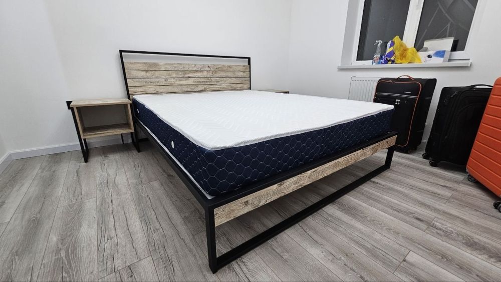 Двуспальная кровать Loft krovat темир крават metal kalavat Лофт