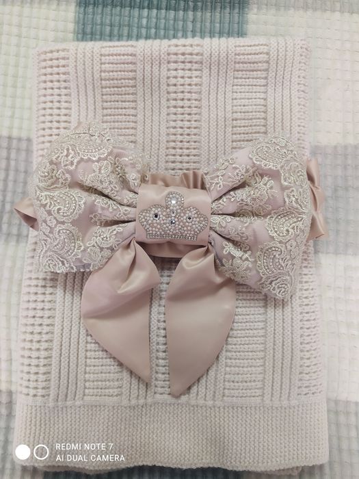 Плед-конверт, с бантом