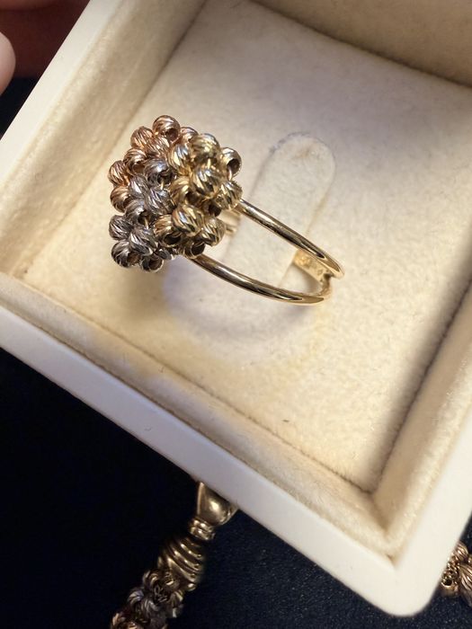 Set bratara si inel din aur 14 k