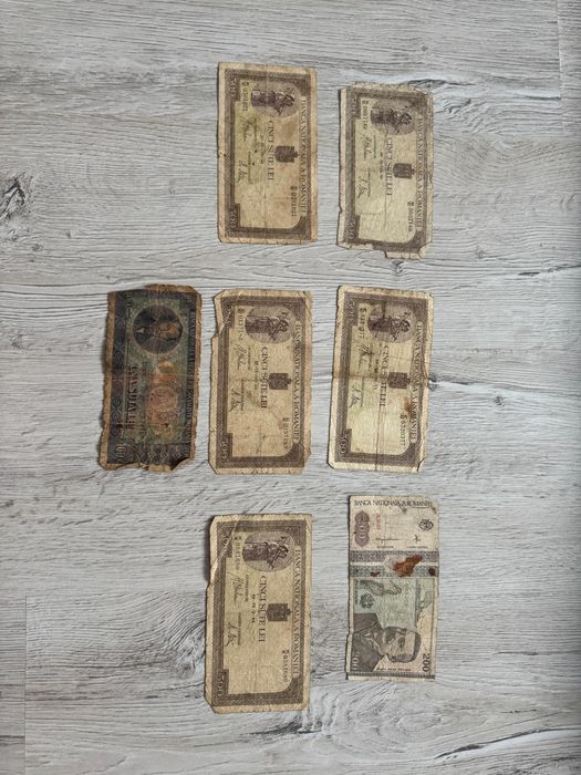 Bancnote vechi de colectie romanesti,staine si notgelt