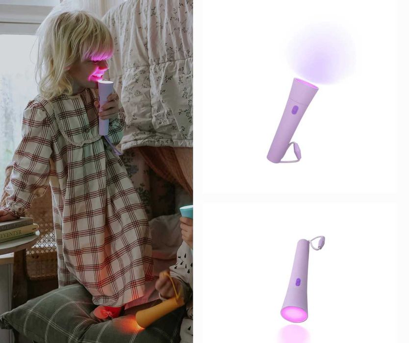 Lalarma Flashlight Rosa Премиум LED Фенерче USB-C Като Ново Розово Акумулаторно