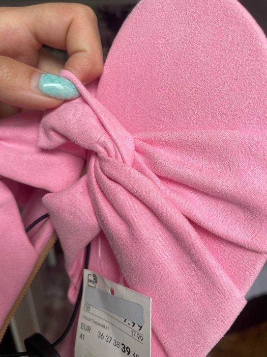 Дамски чехли в бебешко розово H&M