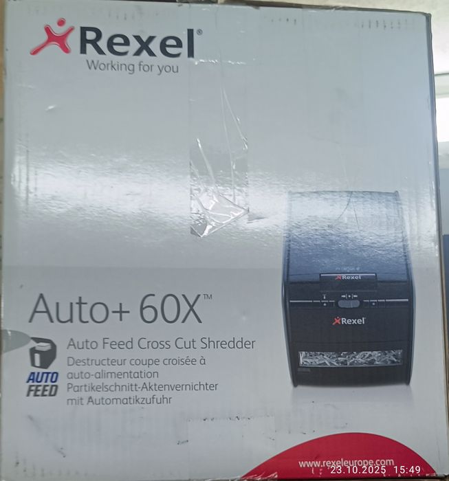 Distrugator documente, max. 60 coli, cross-cut, Rexel Auto+ 60X