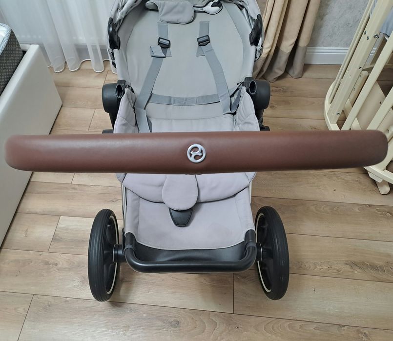Обшиваю ручку коляски Cybex