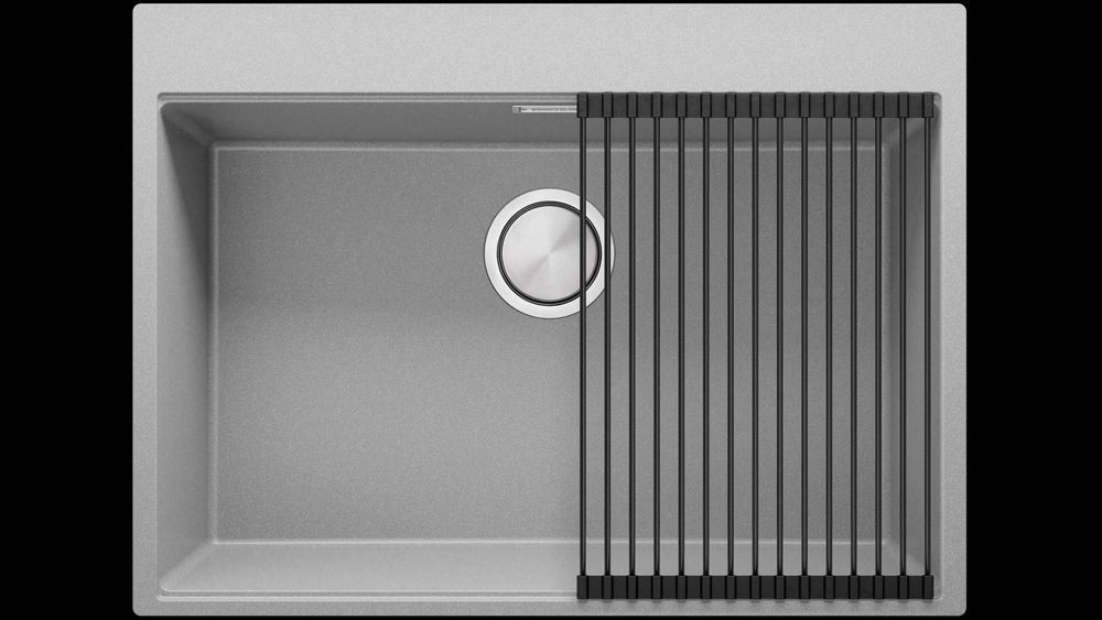 Промо Черна кухненска мивка от гранит модел Осло 60 XXL Top 580 x 500