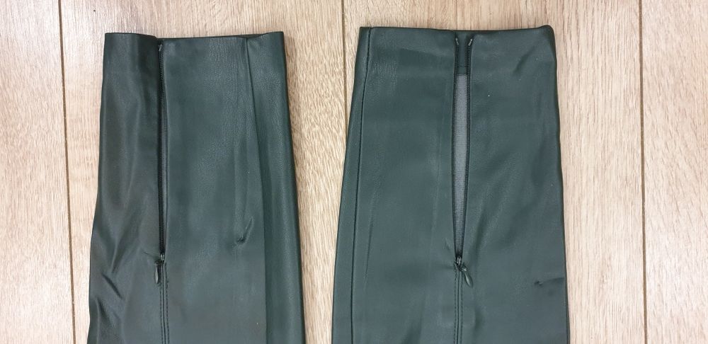 Pantaloni dama piele eco Zara