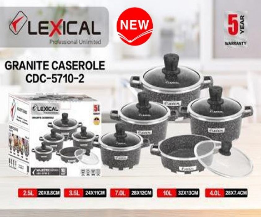 Комплект гранитни тенджери от 10 части 195лв.