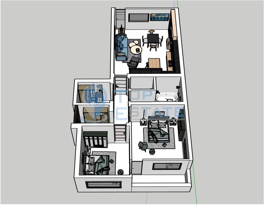 Продава се Тристаен апартамент в Велико Търново, Бузлуджа - 119 кв.м за 1005 €/кв.м - Снимка #2