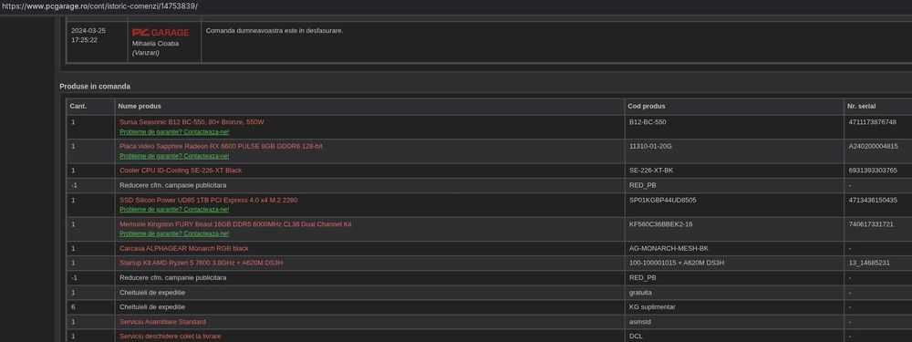 PC Gaming AM5 Ryzen 5 7600 RX 6600 DDR5 6000 1TB NVMe
