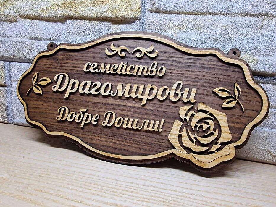Индивидуални табели по поръчка Табела с надпис с ваш текст за врата