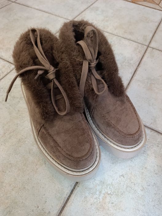 Дамски обувки с пух