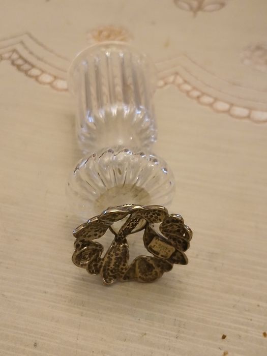 Vas sticla si argint