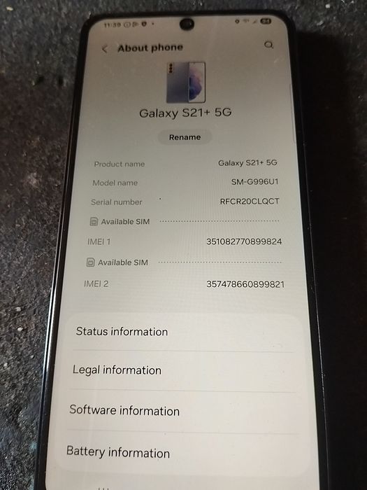 Samsung S21 Plus Смарт. телефон фон