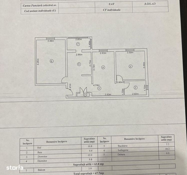 Vand apartament 3 camere