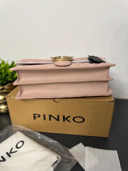 Geanta Pinko Love Classic Chevron - piele naturala