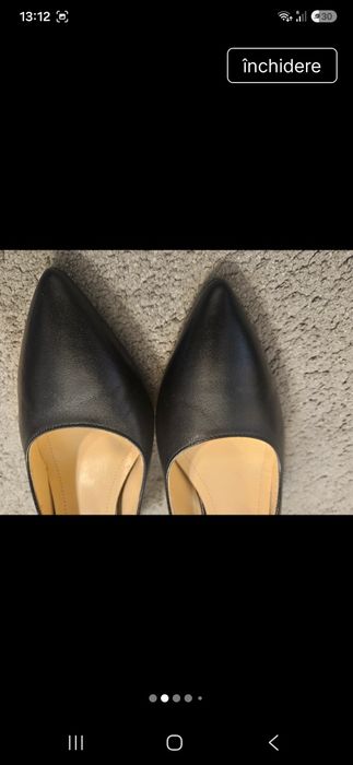 Pantofi negri din piele