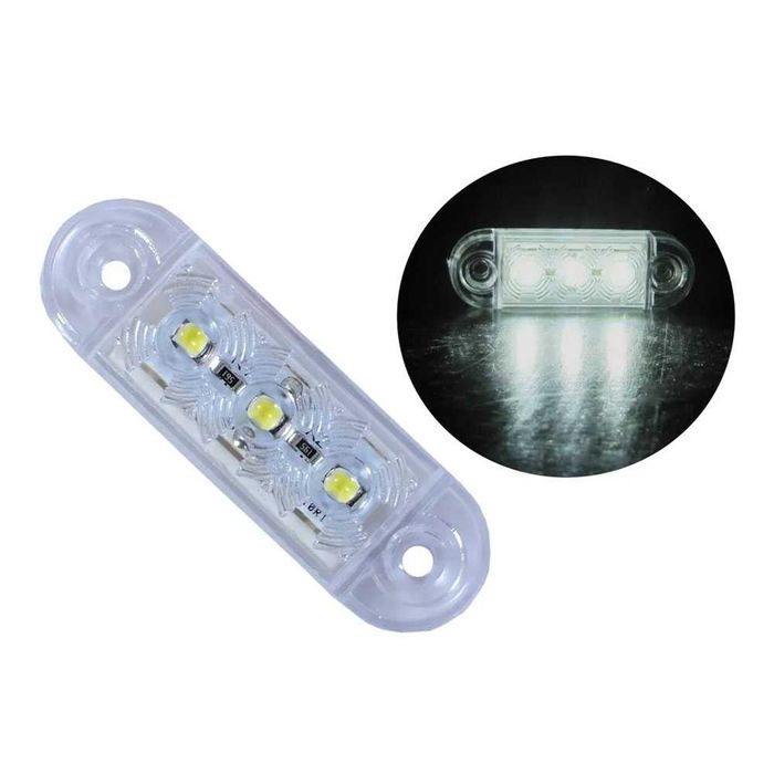 10 БРОЯ 12V 24V LED Диоден Габарит с 3 диода за бус платформа камион