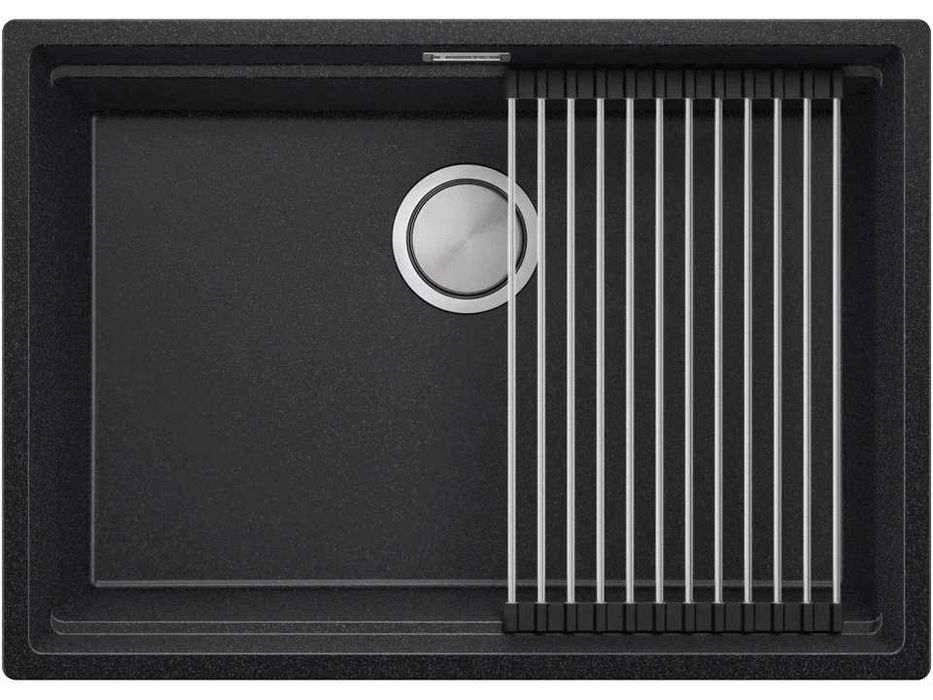 Графит кухненска мивка за вграждане под плот Прага 70 Level 660 x 470