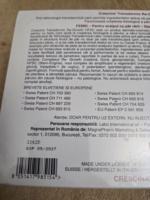 Crescina tratament par, femei