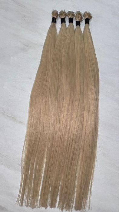 Extensii par natural Russion Hair  Nanoring 60 cm  blond (250)