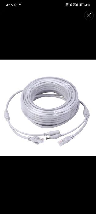 Videokamera uchun uzaytirgich kabel lan RJ 45 + DC 5.5x2.5mm 10 metr