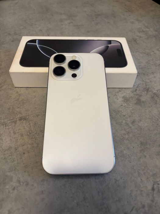 iPhone 16 Pro White Titanium - Impecabil, Baterie 95%, Full Box!