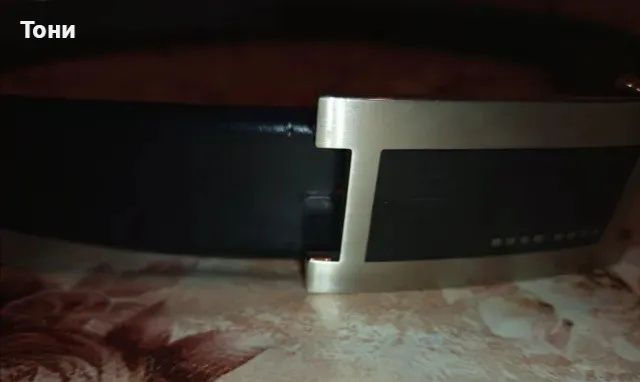 BOSS ORIGINAL Нов Мъжки Колан Изцяло от Естествена Кожа 110см.