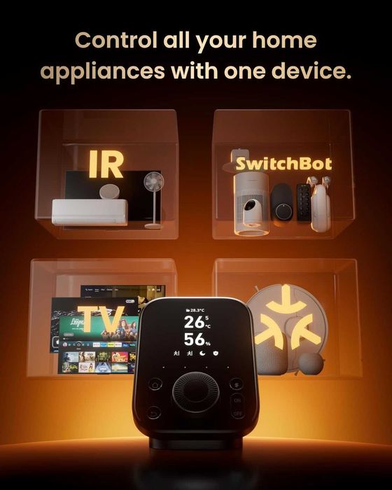 Смарт Хъб SwitchBot Hub 3 (Matter / IR / Екран) - Най-новият модел