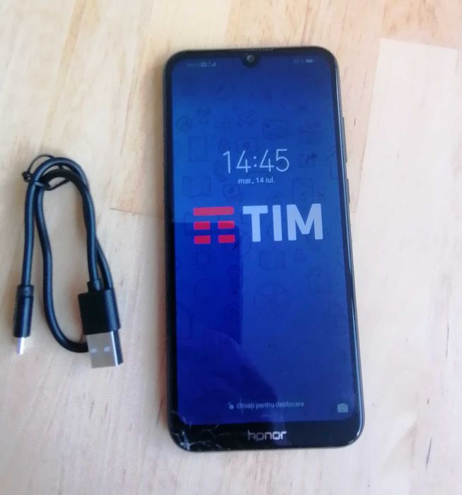 TELEFON SMARTPHONE HONOR 8A Dual SIM, Liber de rețea, Funcțional  + Cablu -  Display spart