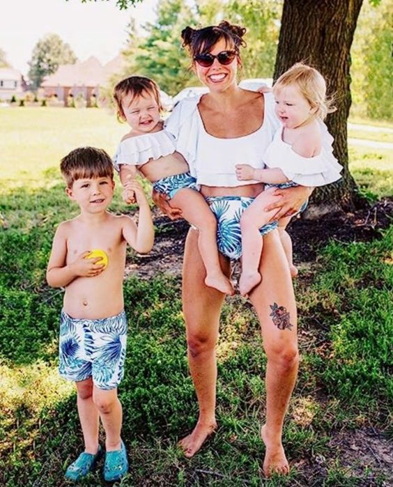 Set costum de baie mamă-fiica