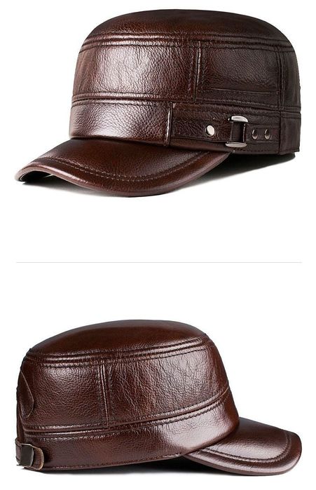 Мужская кепка шапка из натуральной кожи мужской табий кожа хакийкий ко
