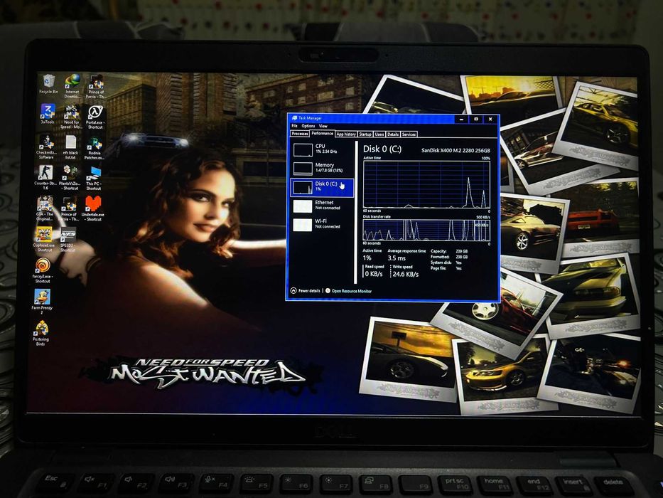 Dell Latitude 5400 i5 gen 8 cu 8 nuclee, 16GB RAM si SSD NVMe 512 GB