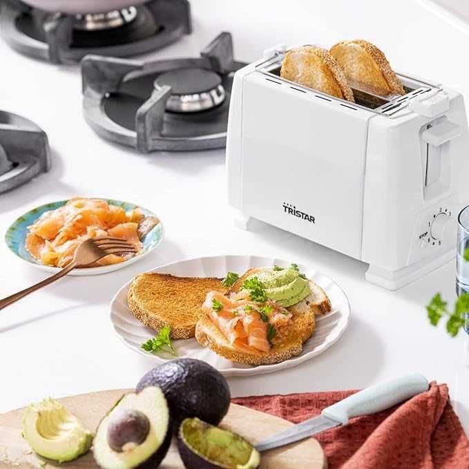 Компактен Тостер за Хляб с 2 Слота за Филии Tristar BR-1009, 750 W